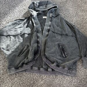 We The Free Charcoal Knit Hoodie